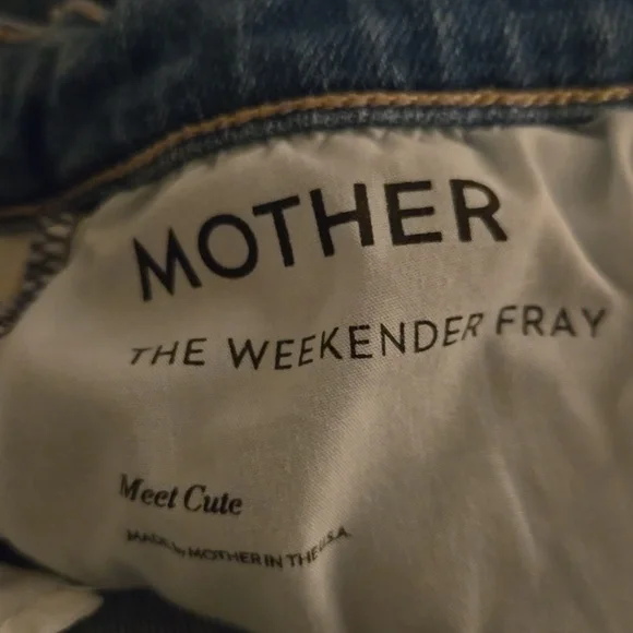 Mother The Weekender Fray Cropped Jeans Size 27 - Picture 6 of 13